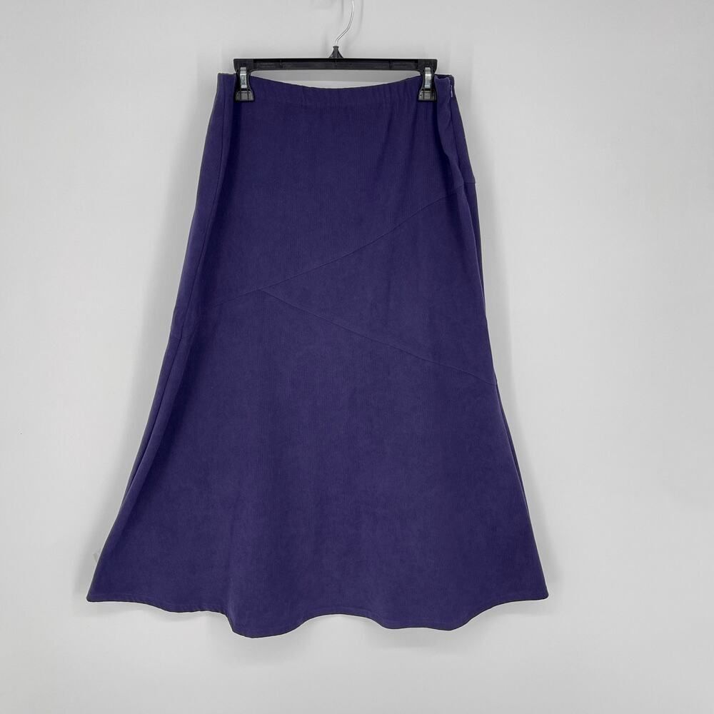 KORET VINTAGE Textured Rib Knit A-Line Skirt Solid Stretchy Purple Size 10